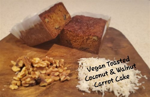 Vegan Toasted Coconut & Walnut Carrot Cake