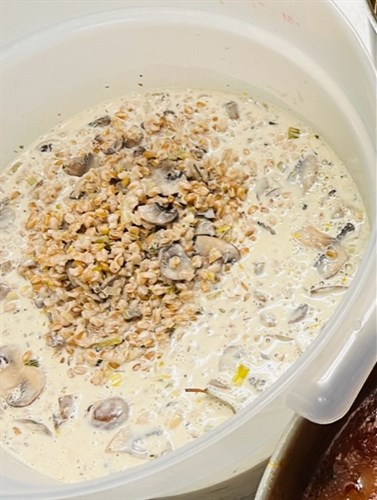 Creamy Mushrooms + Farro