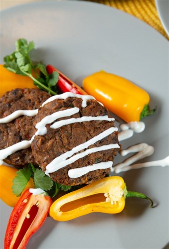 ENTREE- Black Bean & Brown Rice Burgers