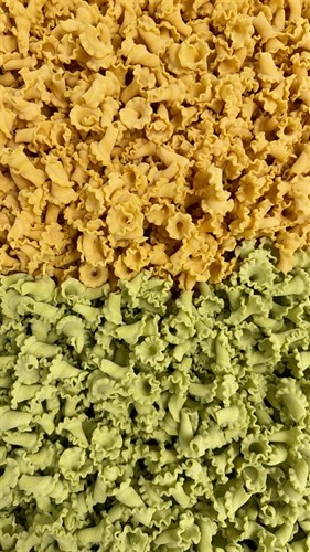 Pea + Carrot Campanelle
