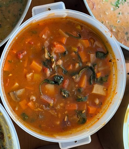 Vegetable Soup + Pearled CousCousss