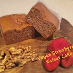 Vegan Strawberry Walnut Cake