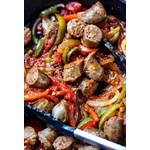 Pepper and Onion Beef Bratwurst